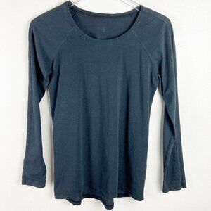 LULULEMON | Flip Your Dog Long Sleeve Black Tee T-Shirt